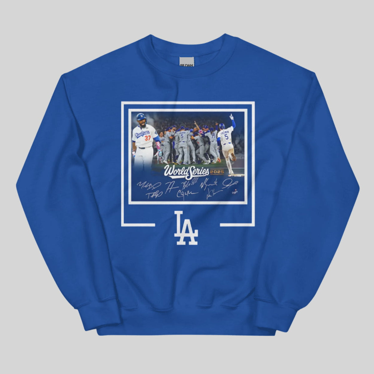 2025 Dodgers Autographed World Series Signatures Shirt