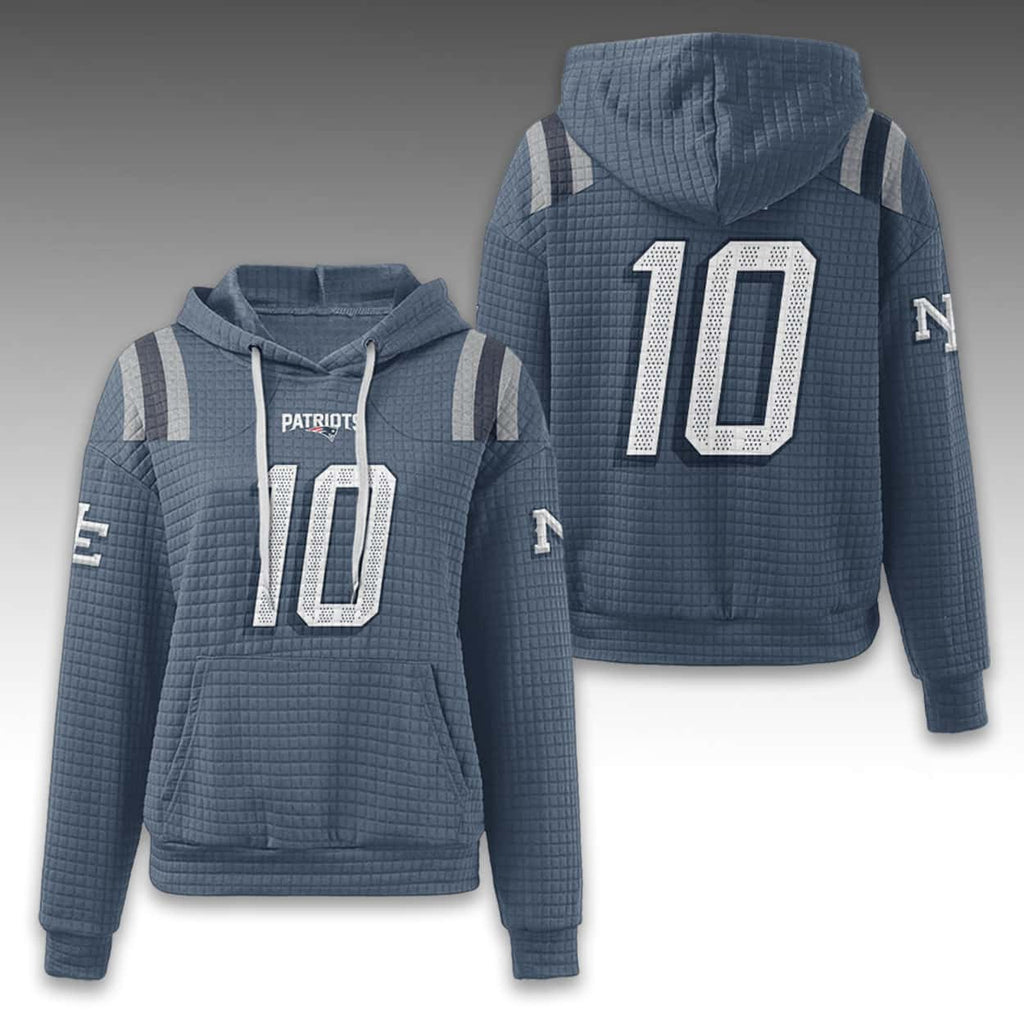 2025 Drake Maye Patriots Rivalries Waffle Hoodie