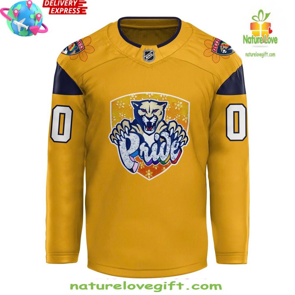 Florida Panthers 2026 Pride Month Gold Jersey Special Edition