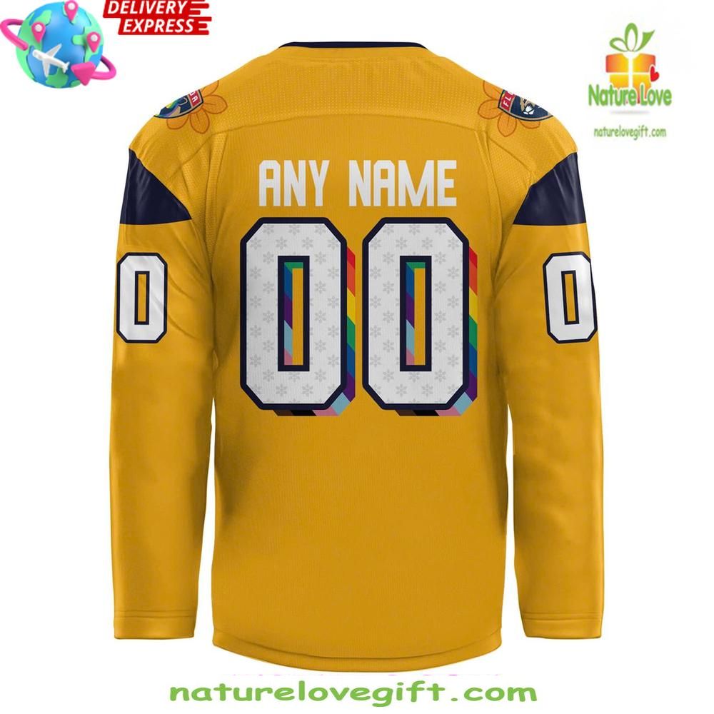 Florida Panthers 2026 Pride Month Gold Jersey Special Edition