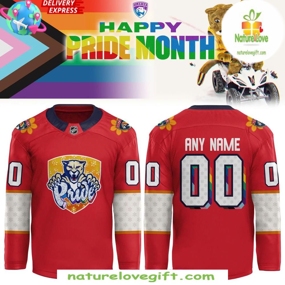 Florida Panthers 2026 Pride Month Red Jersey