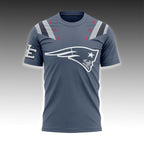 2025 NE Patriots Rivalries Nor Easter Storm Blue Shirt