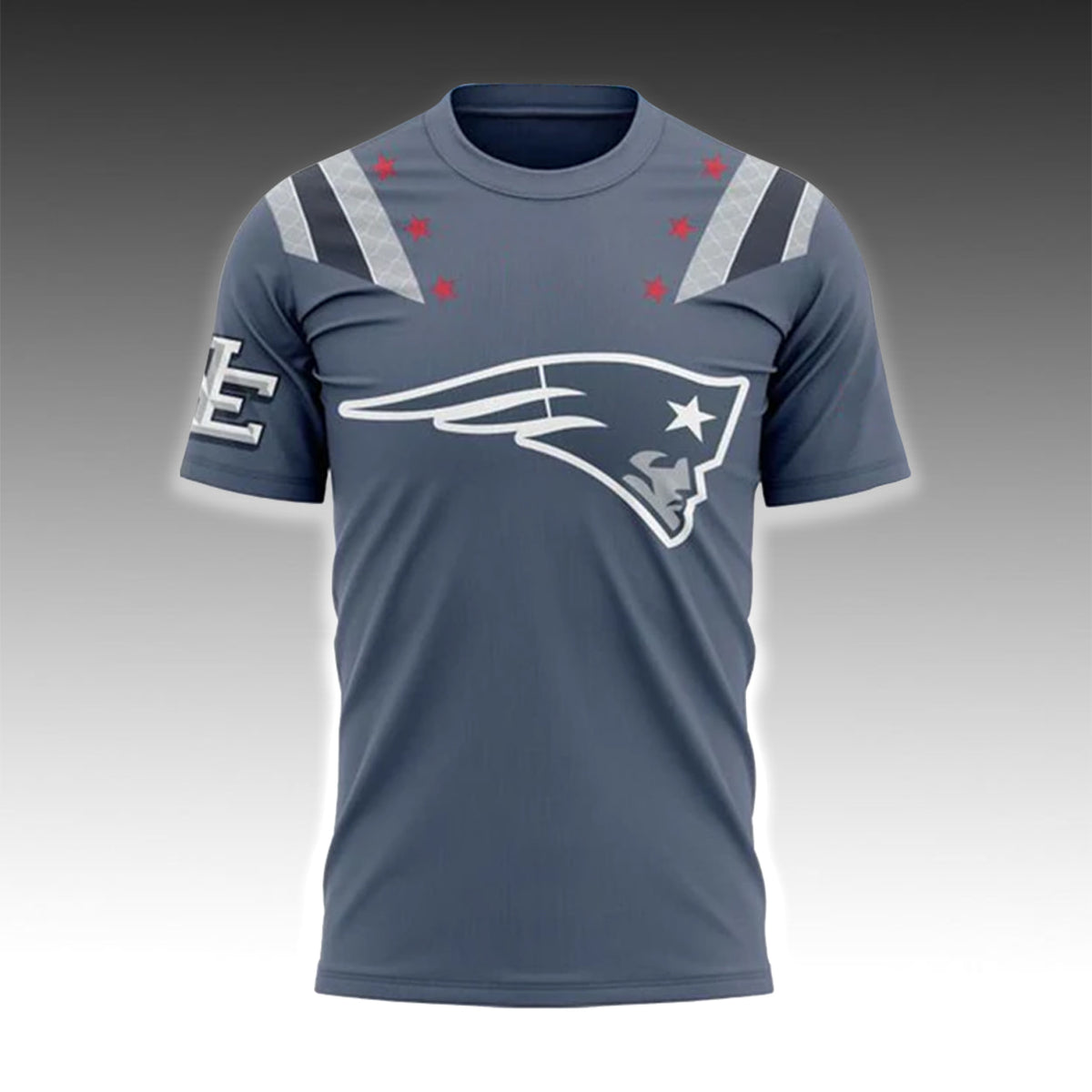2025 NE Patriots Rivalries Nor Easter Storm Blue Shirt