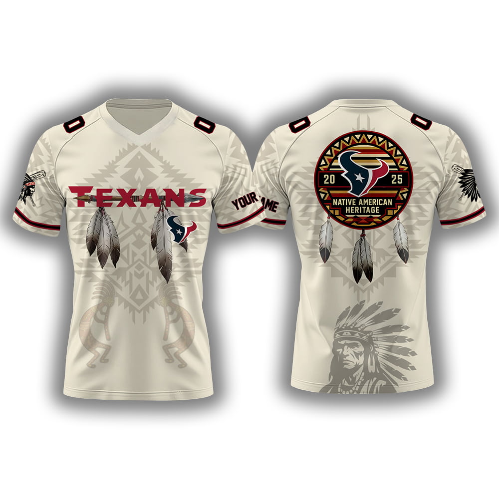 2025 Texans x Native American Heritage Month Personalized Jersey