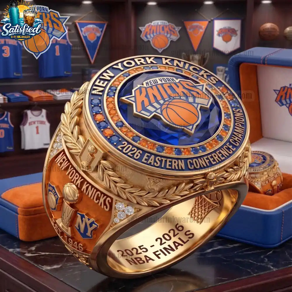 2026 Eastern Conference Champions New York Knicks Go Knicks Premium Ring