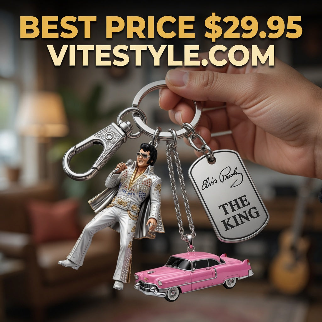 HOT Elvis Presley The King Keychain