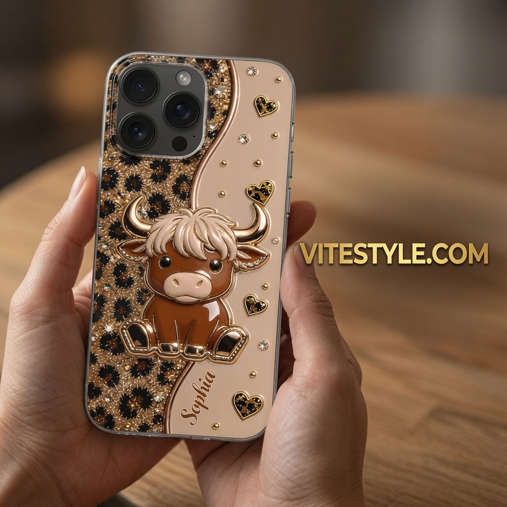 Highland Cow Custom Personalized Phone Case