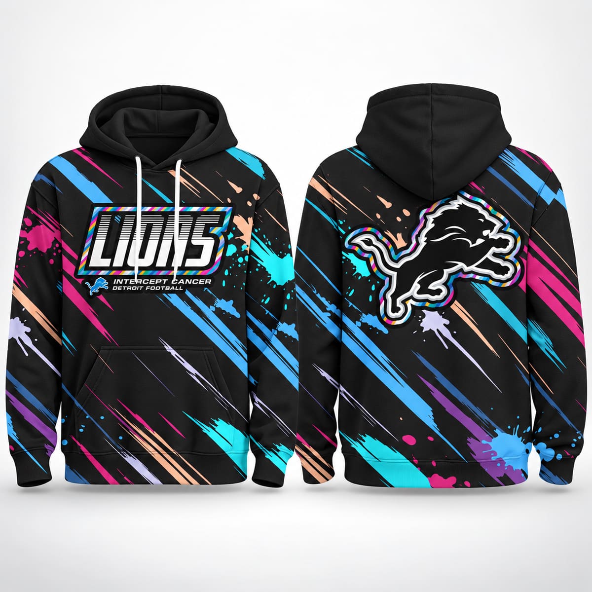 2026 Lions Crucial Catch Intercept Cancer Hoodie