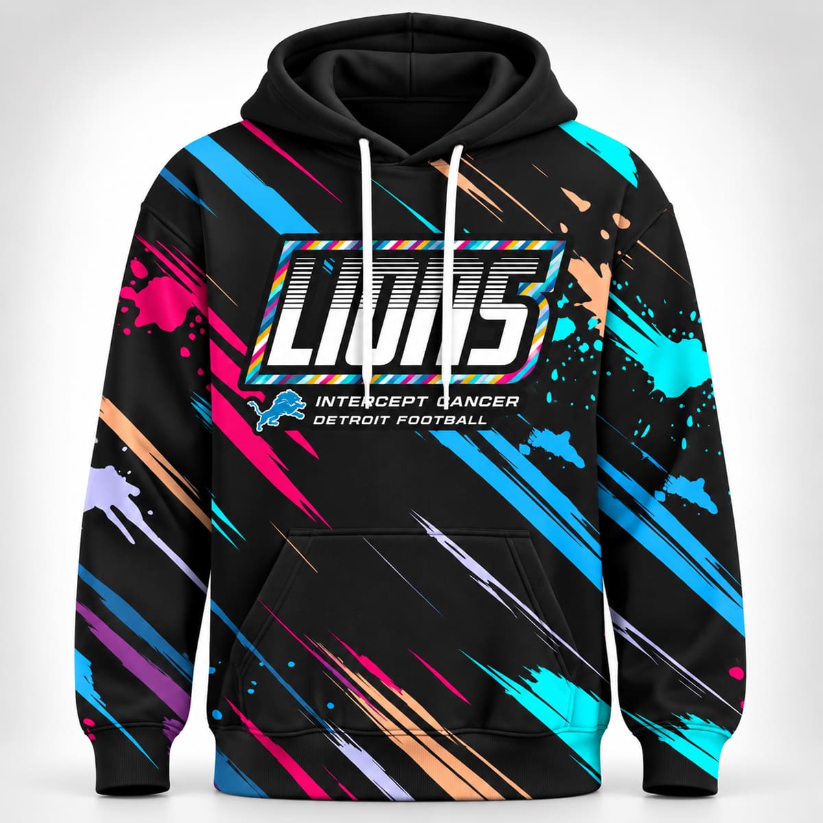 2026 Lions Crucial Catch Intercept Cancer Hoodie