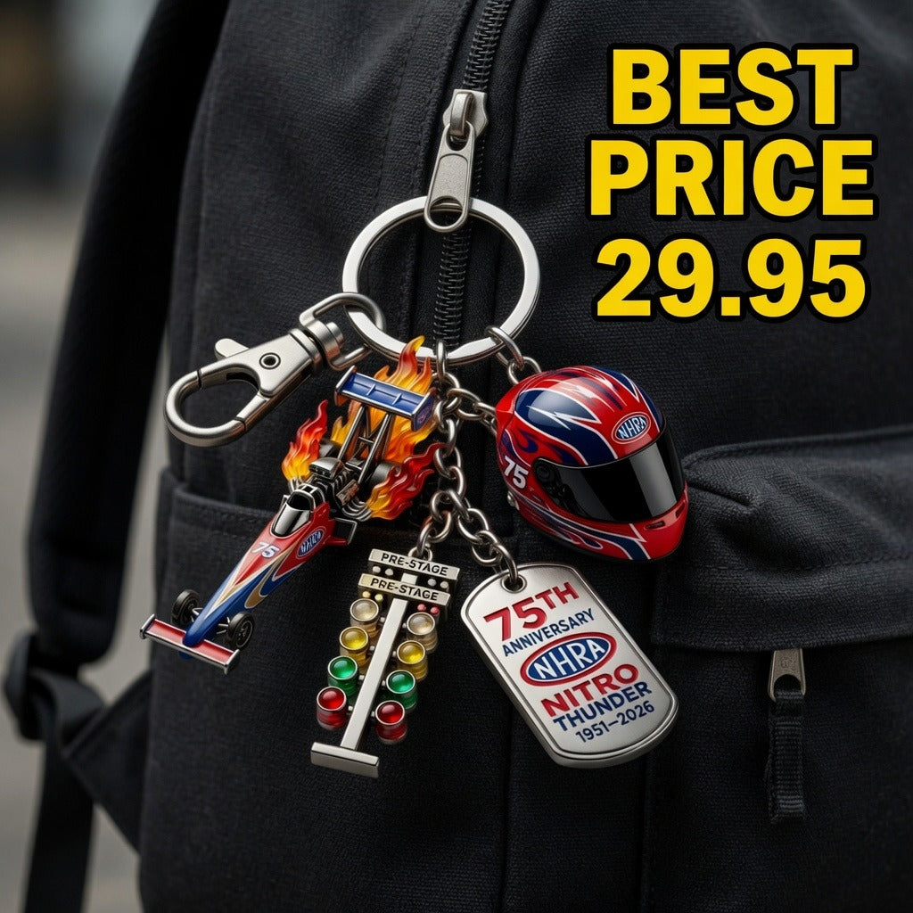 NHRA Nitro Thunder 75th Anniversary Keychain