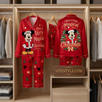 Personalized Mickey Mouse Have A Very Magical Christmas Button Down Pajamas