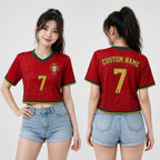 2026 Portugal World Cup Crop Top Jersey