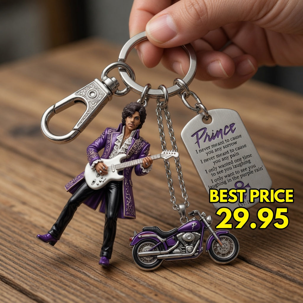 Prince Purple Rain Keychain
