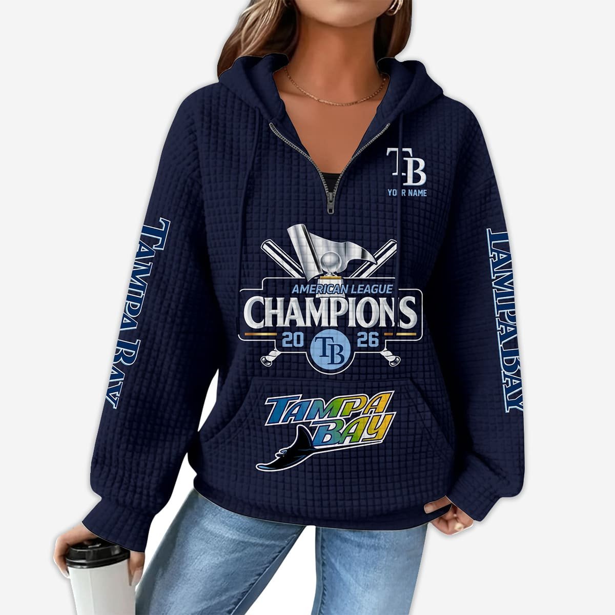 2026 Rays ALCS Champions Hoodie Half Zip