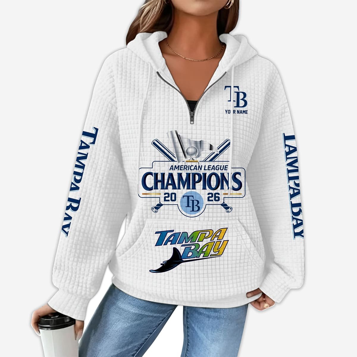 2026 Rays ALCS Champions Hoodie Half Zip
