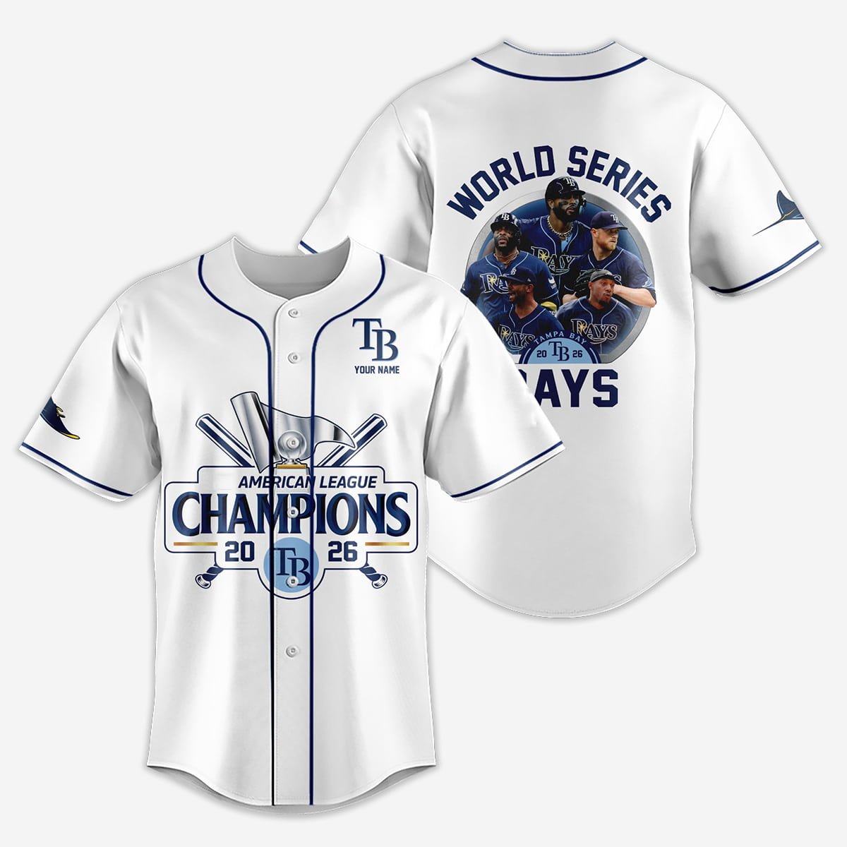 2026 Rays American League Champions Baseball Jersey