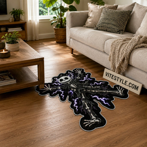 Shocked Jack Skellington Skeleton Gentleman Personalized Custom Rug