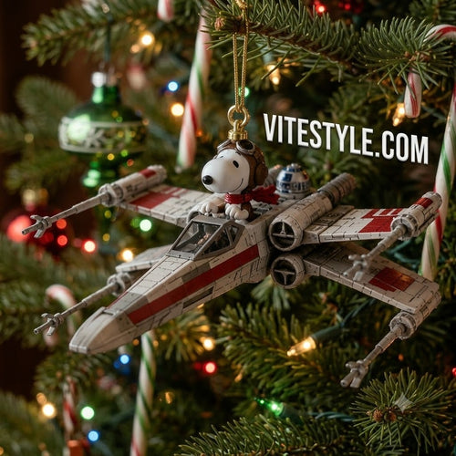 Snoopy Star Wars X-Wing Ornament