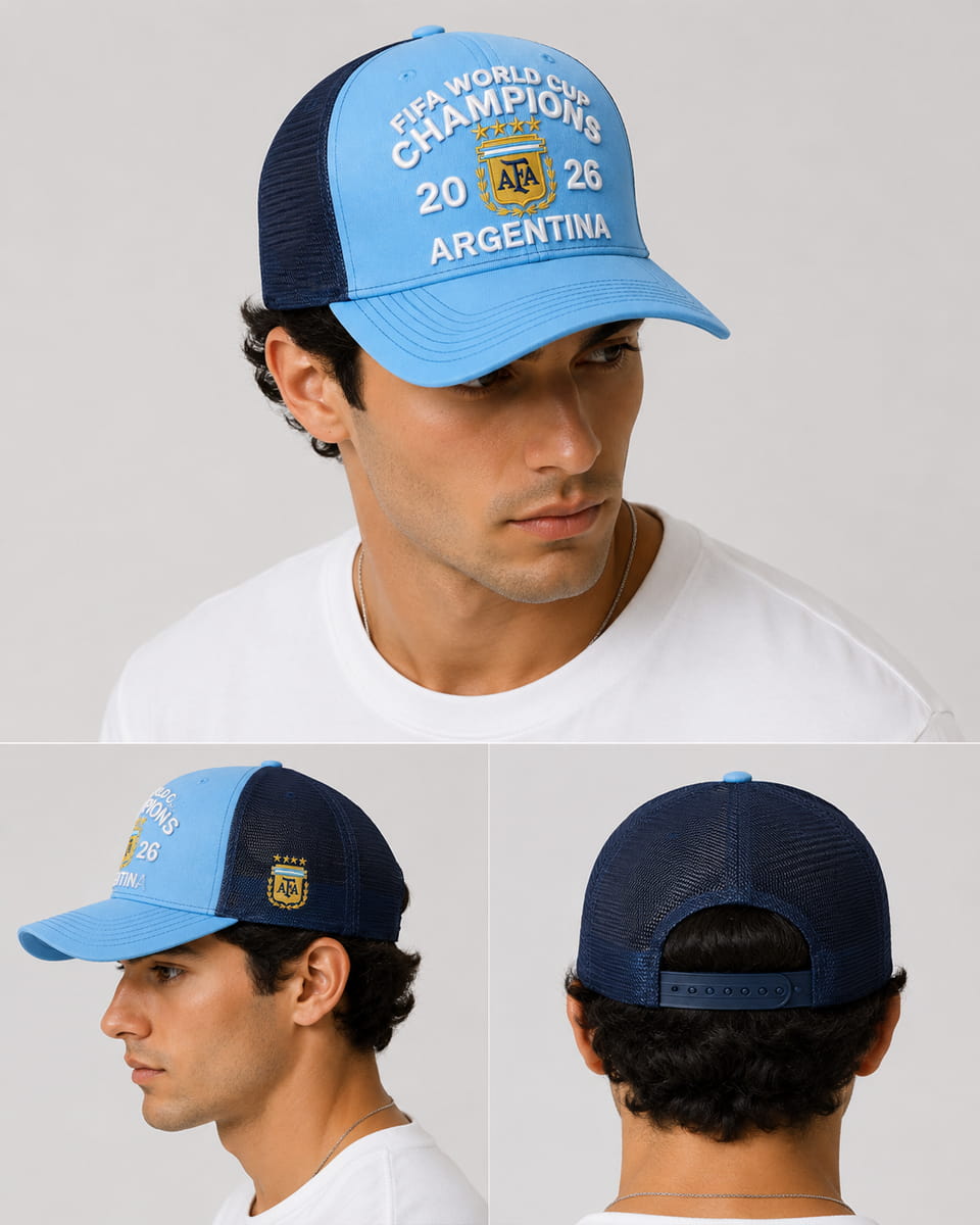 2026 World Cup Champions Argentina Mesh Cap