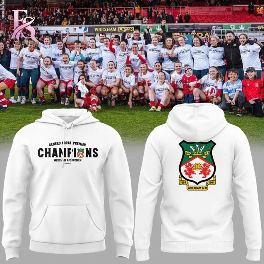 2026 Wrexham AFC Genero Adran Champions Hoodie