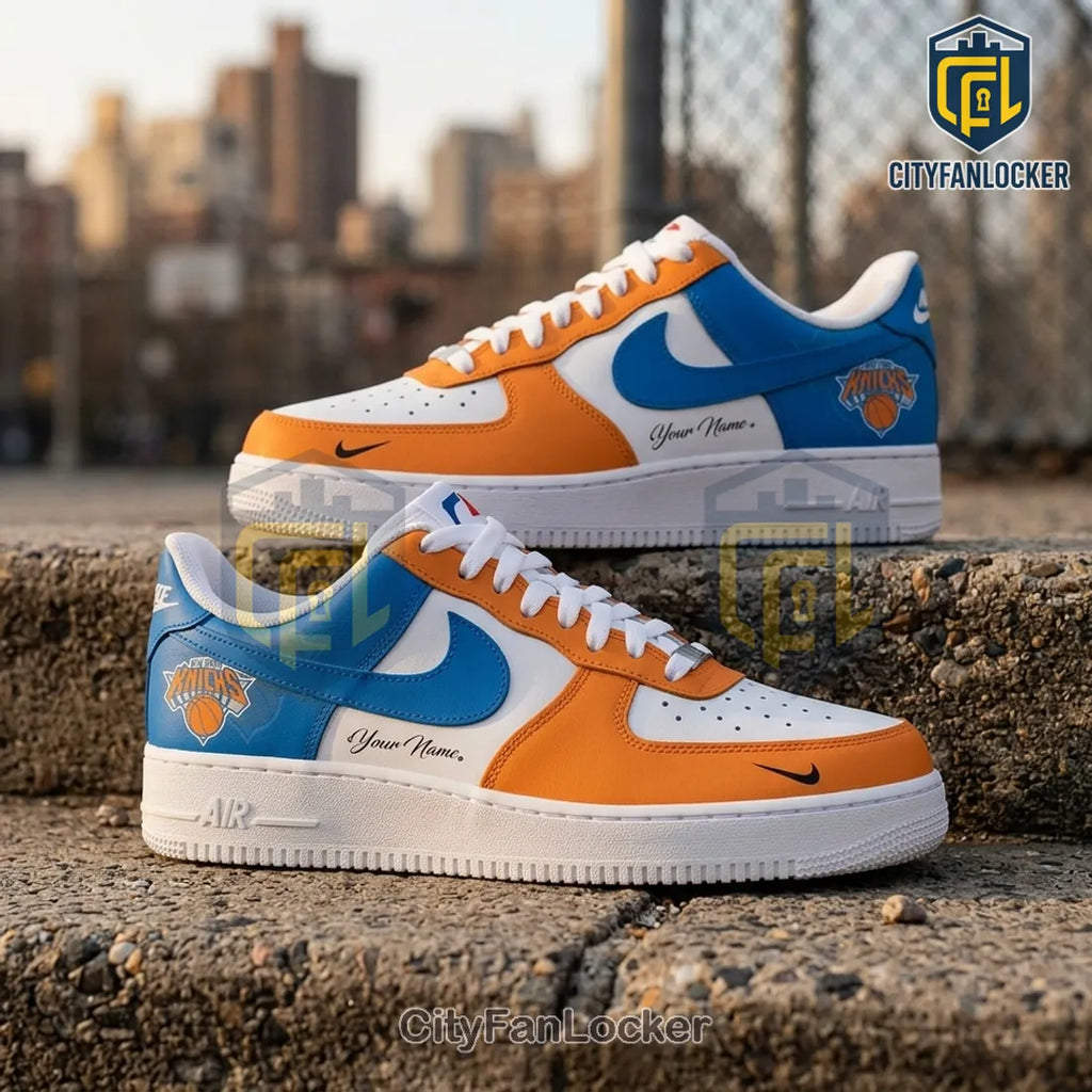 2026 New York Knicks Personalized Playoffs Air Force 1 Sneakers
