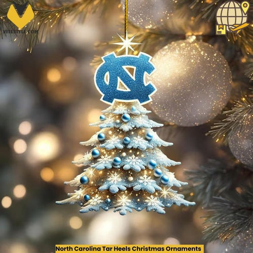 North Carolina Tar Heels Christmas Ornaments