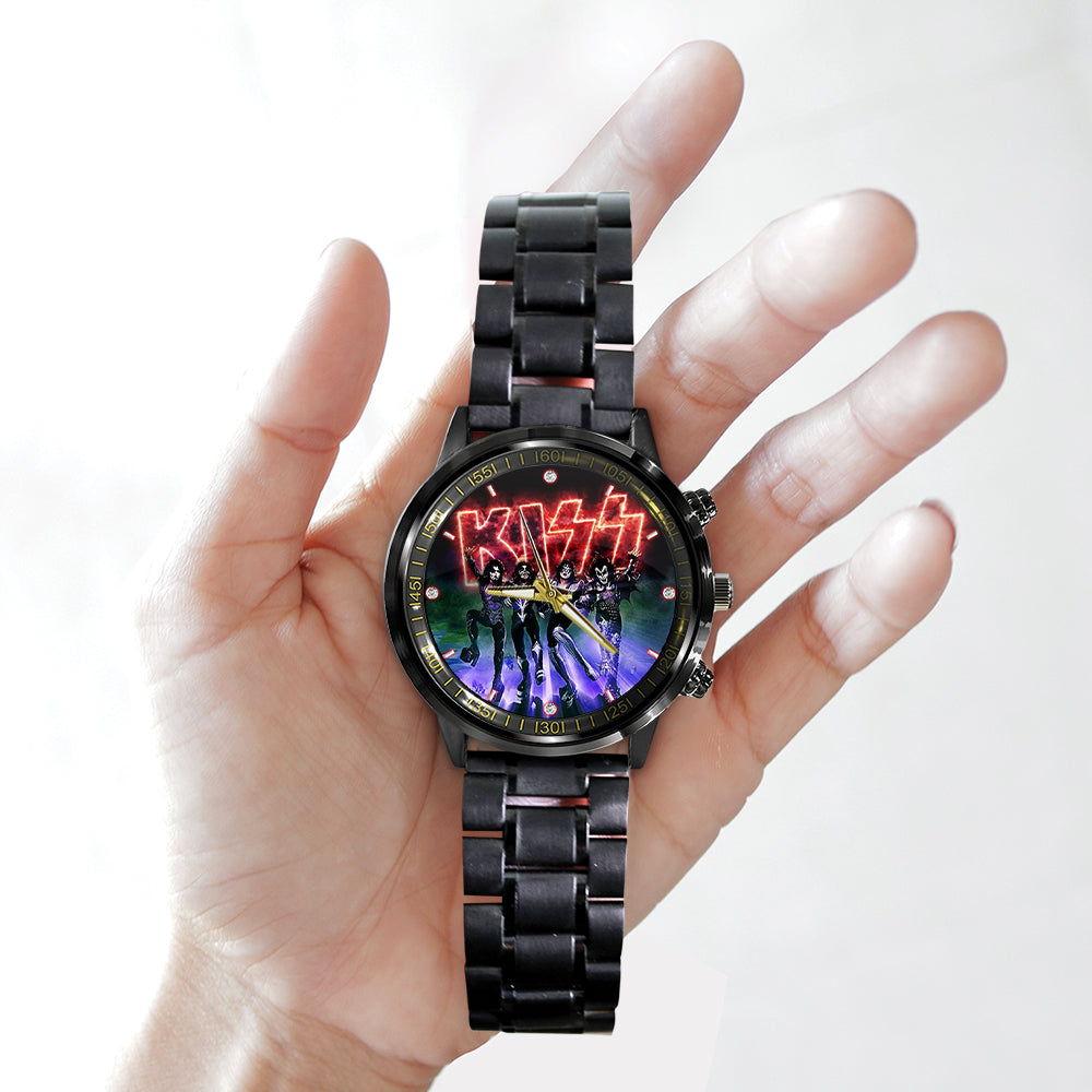 KISS Black Stainless Steel Watch - MAITM 7383