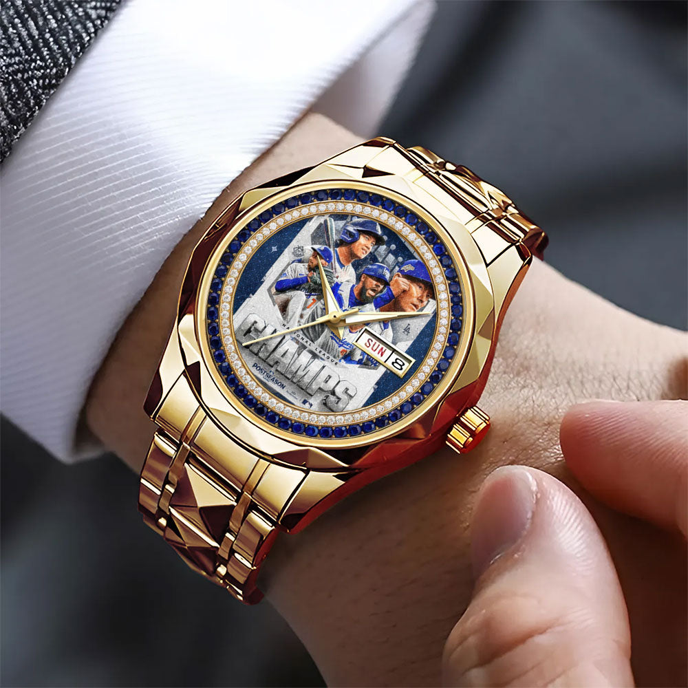 Los Angeles Dodgers 2025 National League Alloy Luxury Quartz Watch - MAITM13542