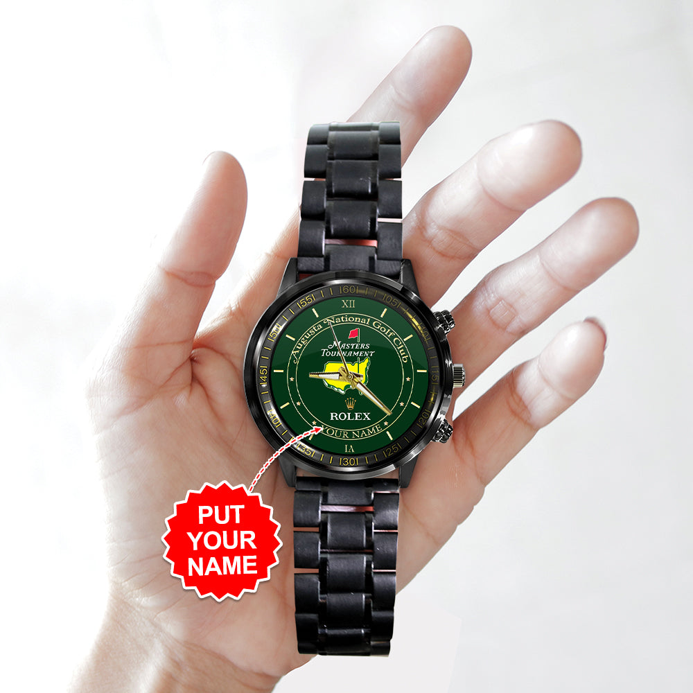 Personalized Masters Tournament x Rolex Black Stainless Steel Watch – MAITM 7632