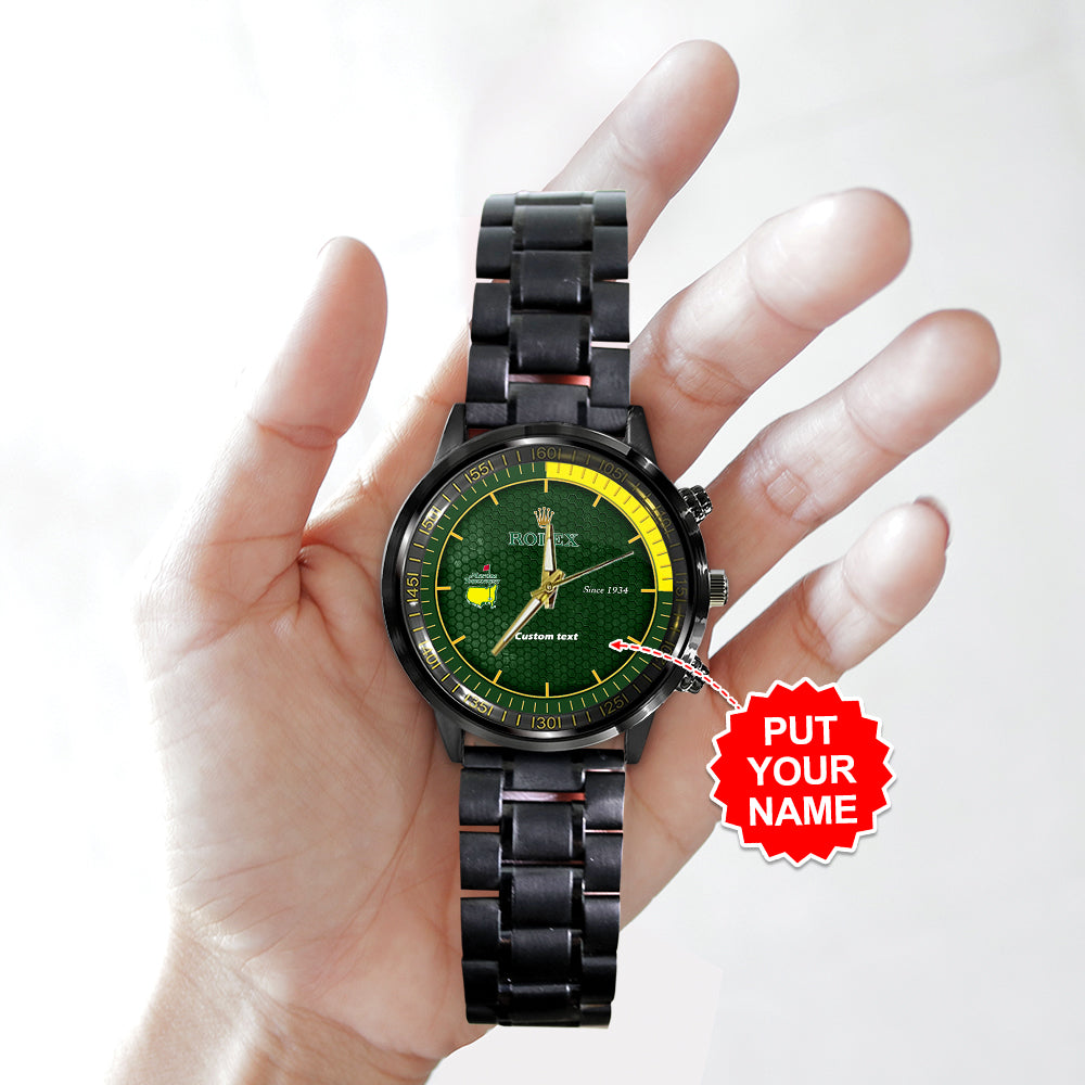Personalized Masters Tournament x Rolex Black Stainless Steel Watch - MAITM 6434