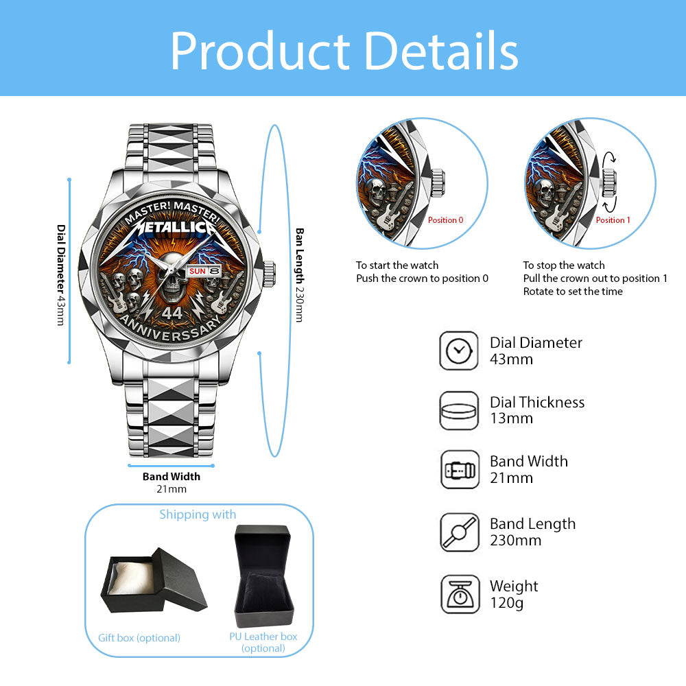 Metallica 44th Anniversary Alloy Luxury Quartz Watch - MAITM13196