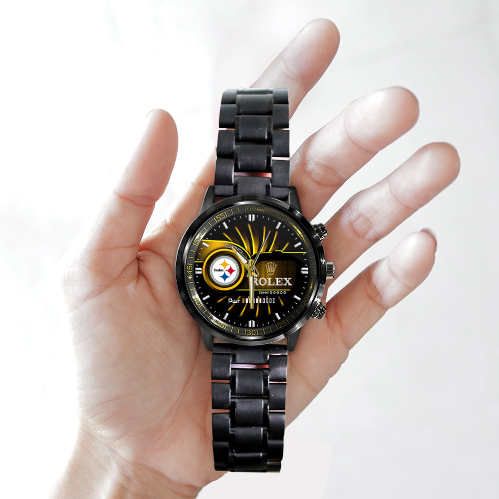 Pittsburgh Steelers x Rolex Black Stainless Steel Watch - MAITM8510