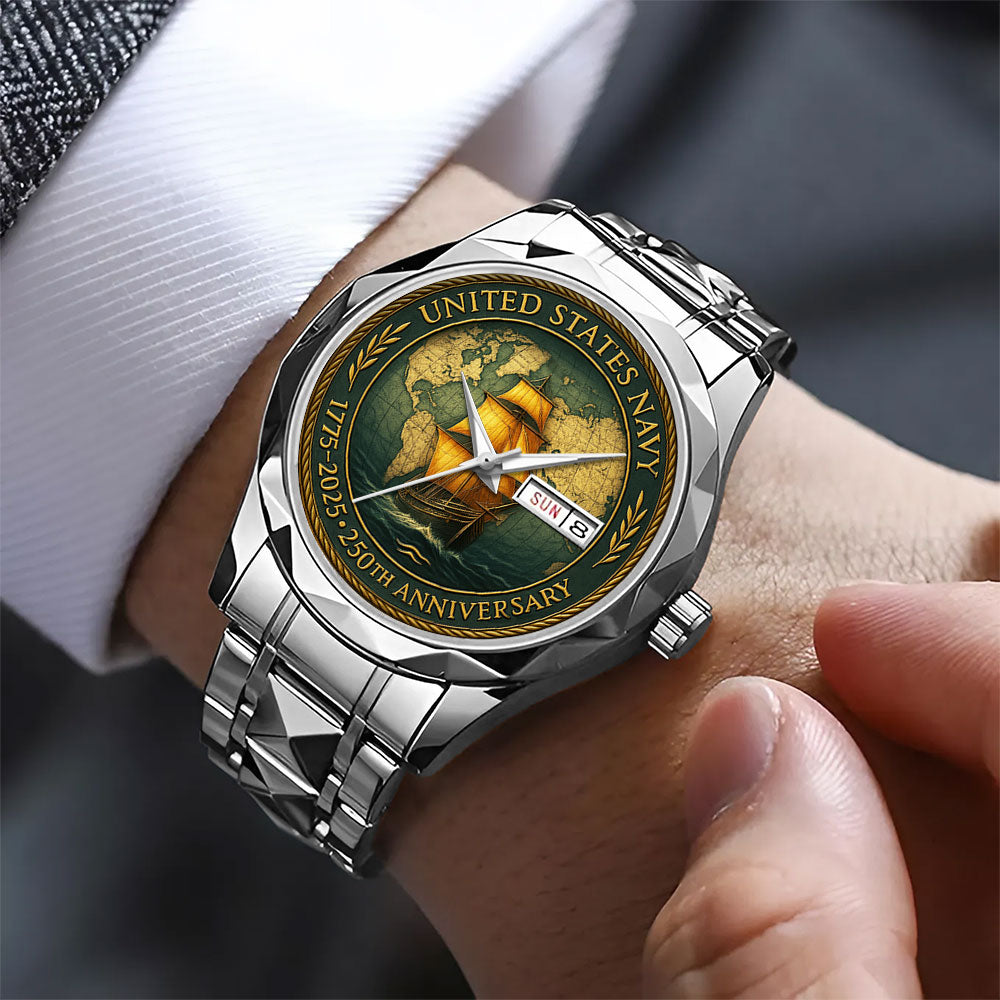 US Navy 250th Anniversary Alloy Luxury Quartz Watch - MAITM13278
