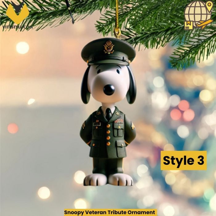 Snoopy Veteran Tribute Ornament