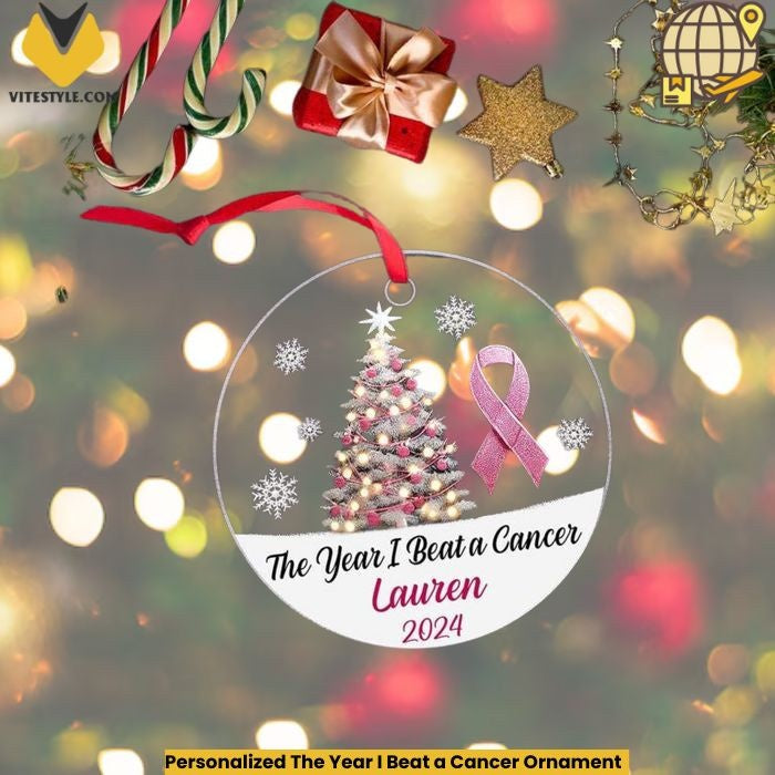 Personalized The Year I Beat a Cancer Ornament