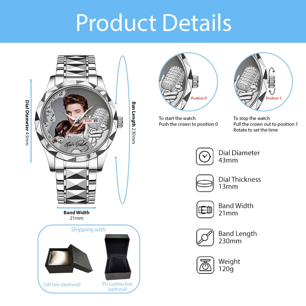 Elvis Presley Alloy Luxury Quartz Watch - MAITM12690