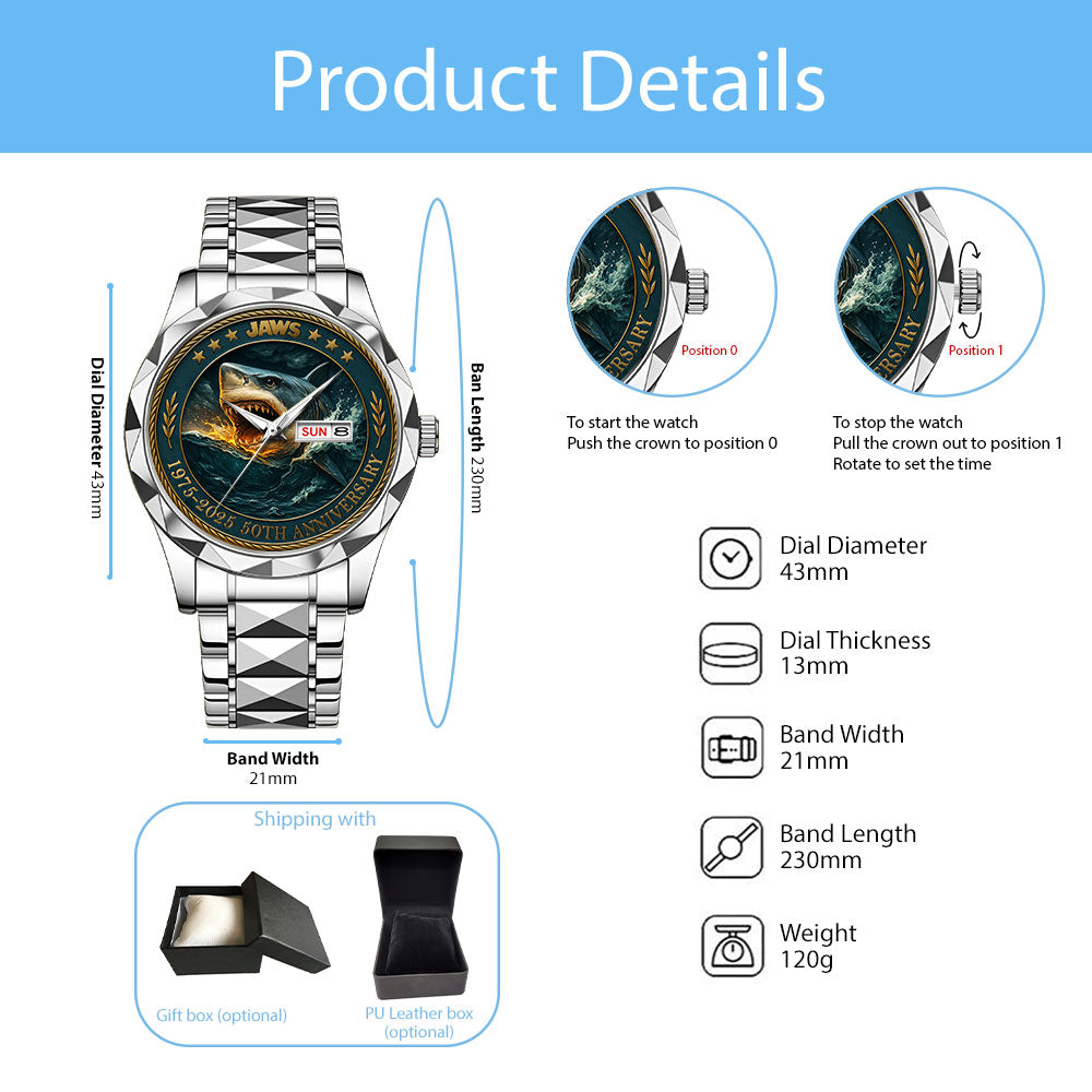 Jaws 50th Anniversary Alloy Luxury Quartz Watch - MAITM13289