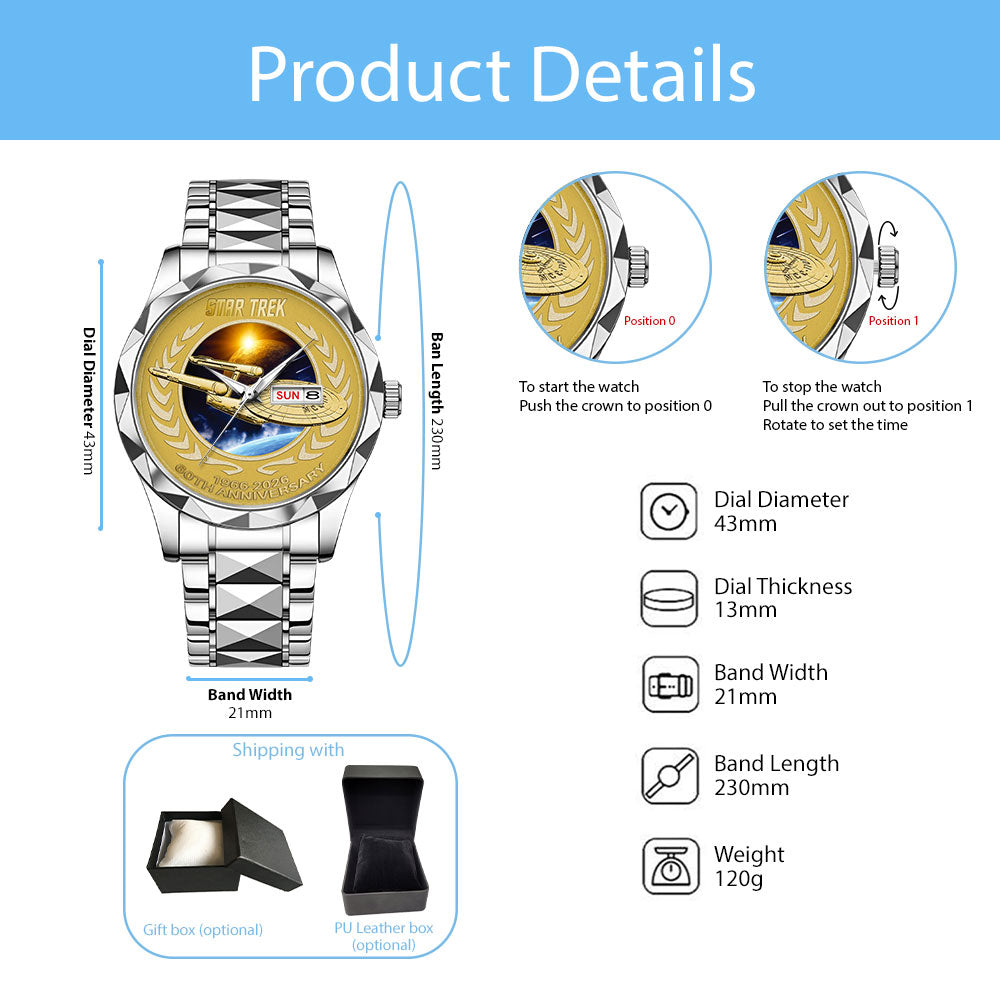 Star Trek 60th Anniversary Alloy Luxury Quartz Watch - MAITM12570