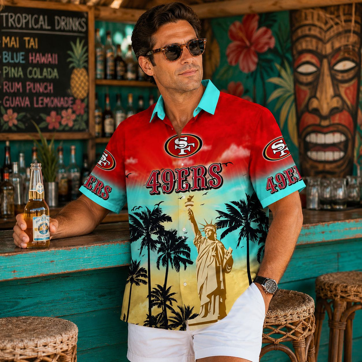 Liberty Tropical San Francisco 49ers Hawaiian Shirt