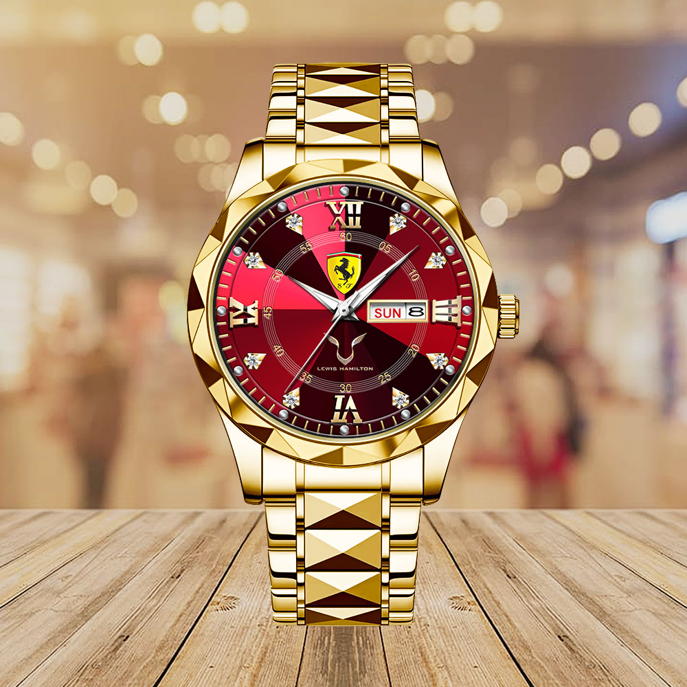 Scuderia Ferrari x Lewis Hamilton Alloy Luxury Quartz Watch - MAITM12498