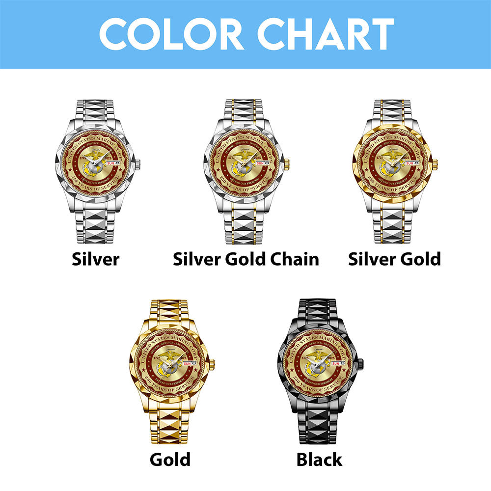 US Marine Corps Alloy Luxury Quartz Watch - MAITM12591