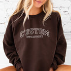 Custom College Athletic Block Embroidered Gemma Crewneck Sweatshirt