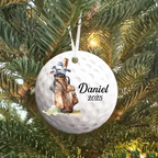 Golf Christmas Ornament - Personalized Custom 3D Inflated Effect Ceramic Ornament - Christmas Gift For Golf Lovers