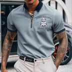 8647 Foxtrot Delta Tango Est 2025 Social Club Zipper Polo
