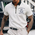8647 Foxtrot Delta Tango Est 2025 Social Club Zipper Polo