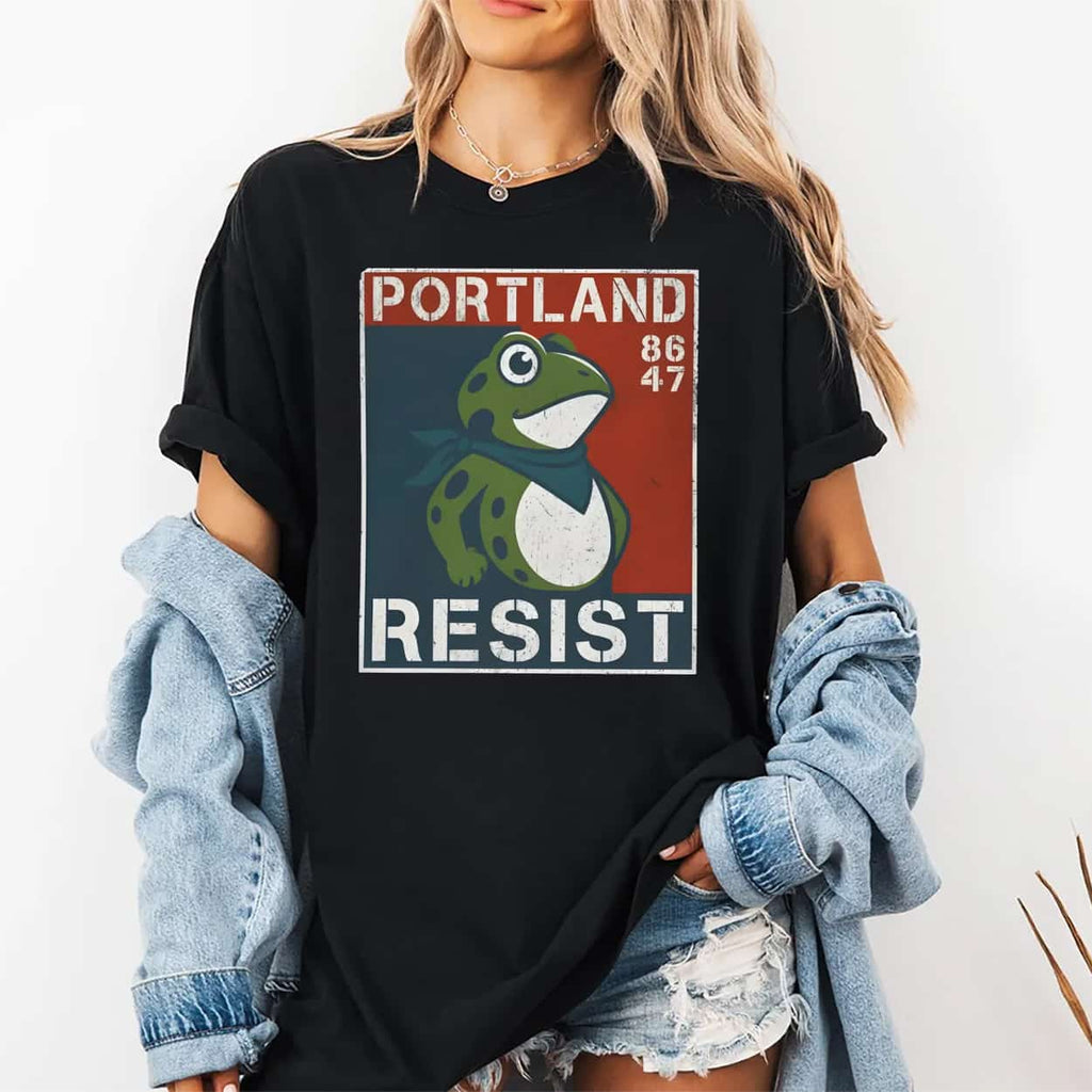 8647 Resist Portland Frog Shirt