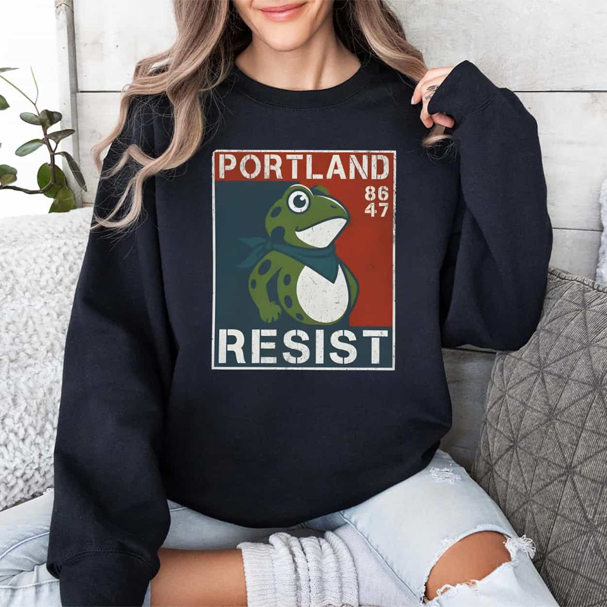 8647 Resist Portland Frog Shirt