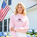 Custom USA Embroidered Juliet Mockneck Sweatshirt