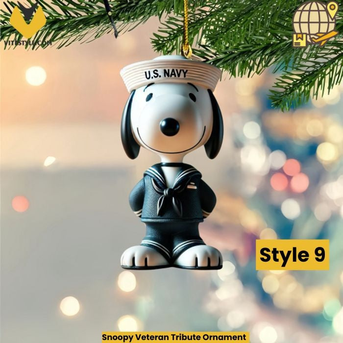 Snoopy Veteran Tribute Ornament
