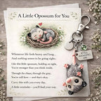 A Little Opossum for You “Still Hanging On” Keychain